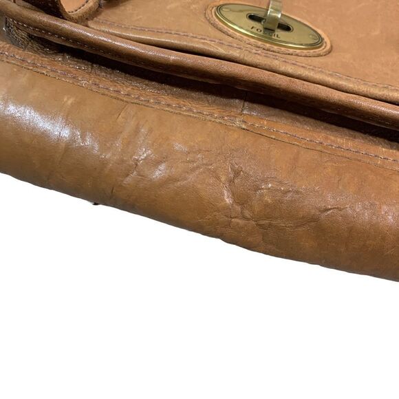 Fossil Vintage Reissue Light Brown Leather Messenger Bag‎ - Picture 3 of 15